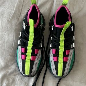 Steve Madden Kids Sneakers in Black, Pink, and Green